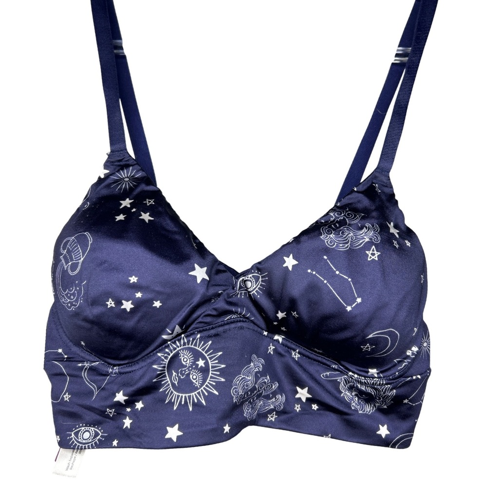 Adore Me Celestial Sun Moon Stars Constellation Satin Bralette‎ Top Size S